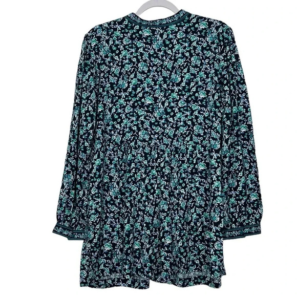 Woman Within New Women’s 14/16 M Button-Front Mixed Print Tunic Top - Picture 2 of 10